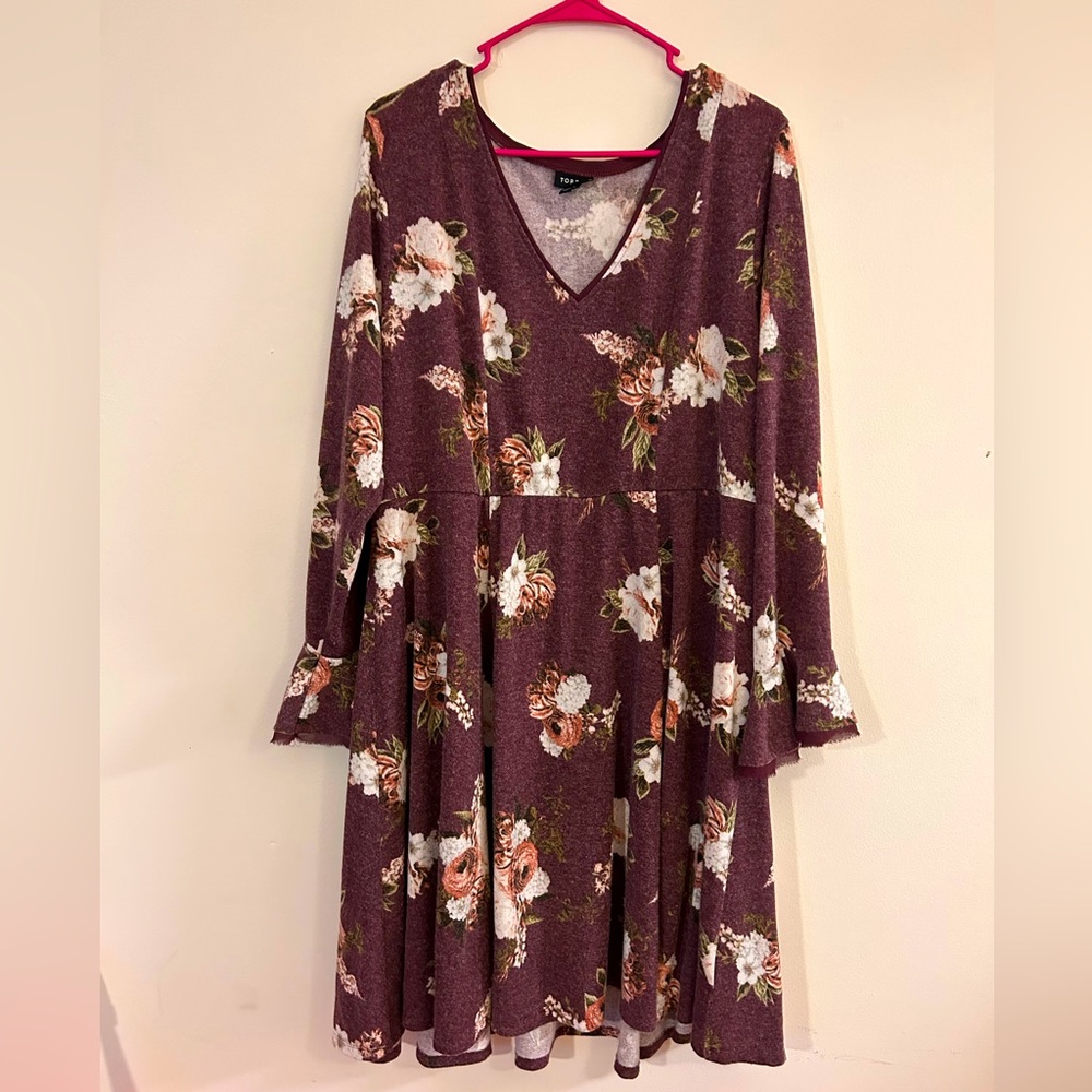Torrid Long-Sleeve Floral Dress